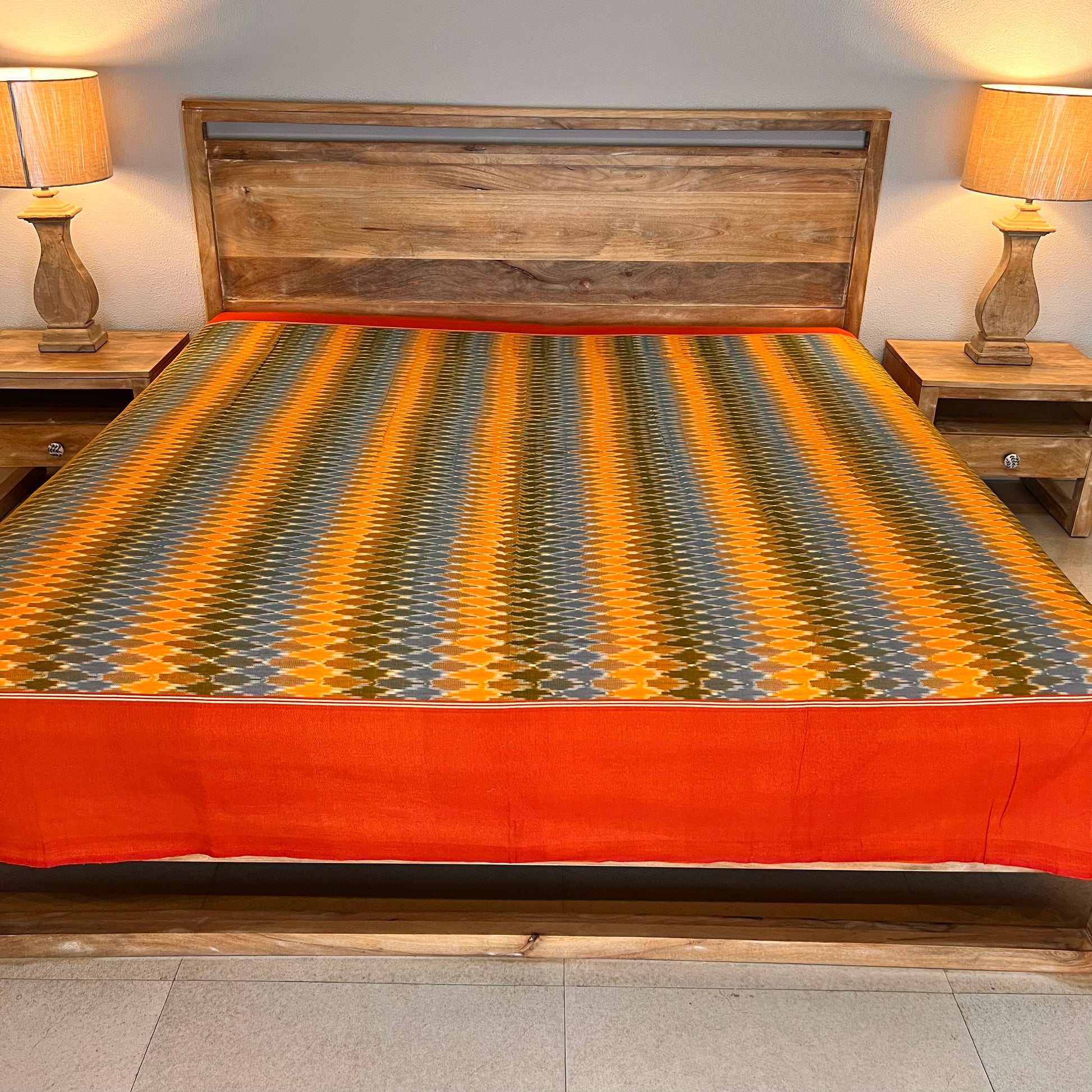 Neelofar's Ikkat  Bed Cover