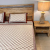 Block Printed Cotton Bedsheet With Floral Pattern