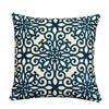 Neelofar's teal blue embroidered cushion cover