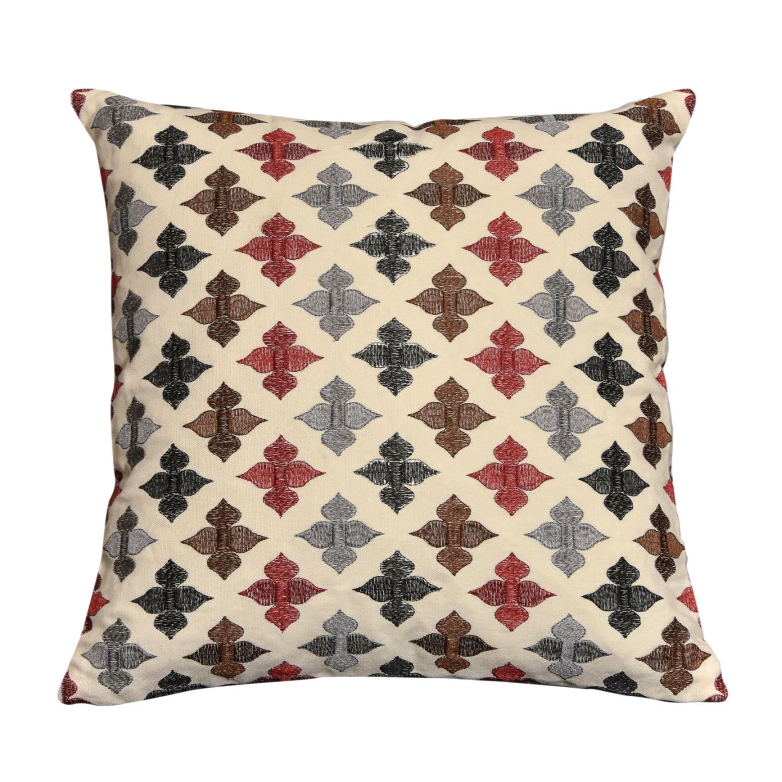 Nelofar's silk thread embroidered on canvas cushion covers
