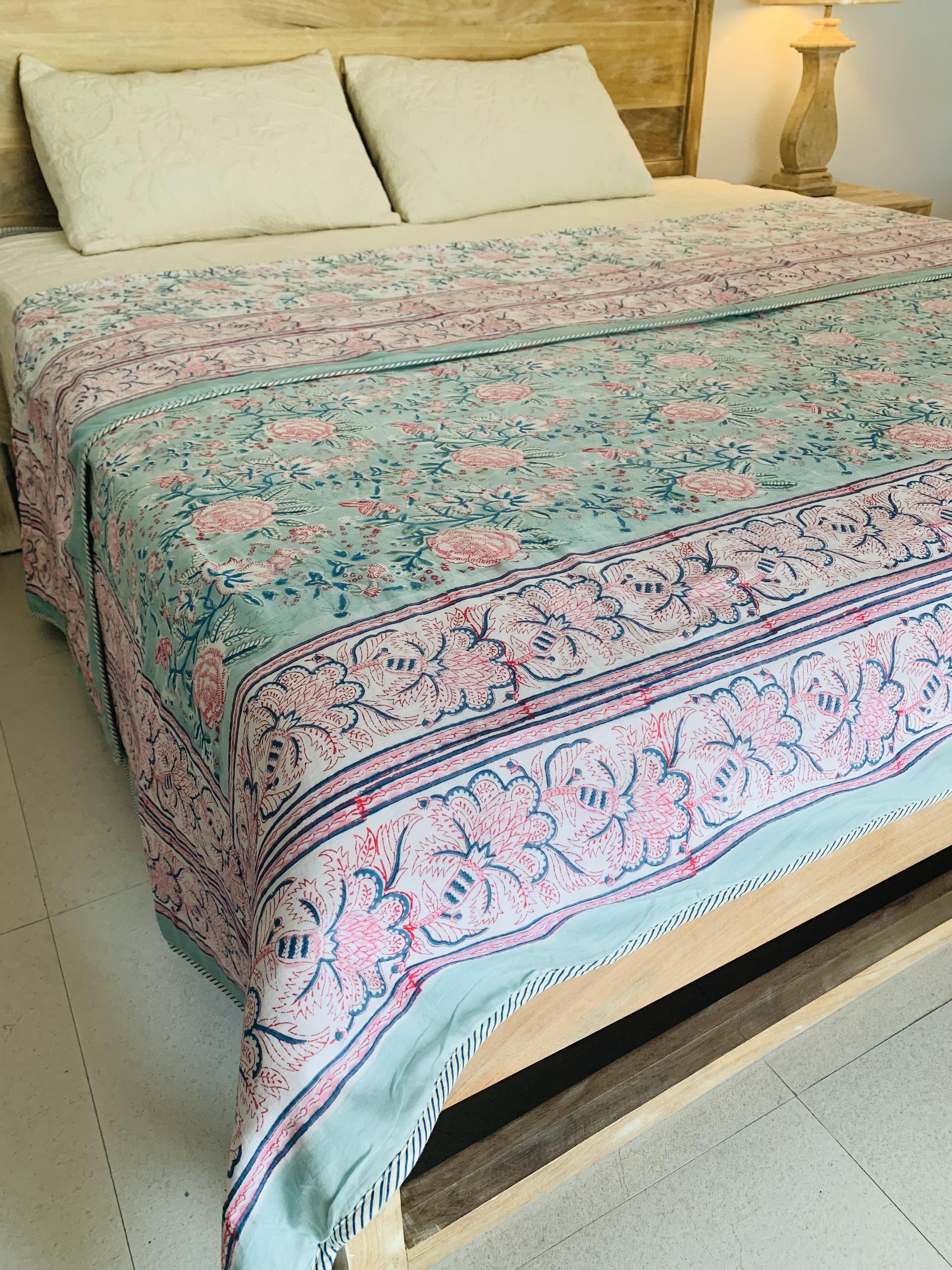 Neelofar's double bed hand block printed comforter