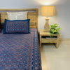 Neelofar's Ajrakh Bed Sheet with Two Pillow Covers 001