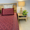 Neelofar's Ajrakh Bed Sheet with Two Pillow Covers 002