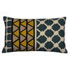 Suzani Embroidered,  Geometric Pattern Cushion Cover In 12 x 20 Inches By Neelofar's